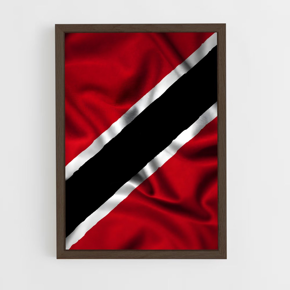 ap-trinidad and tobago flag-1 cadre Bois foncé