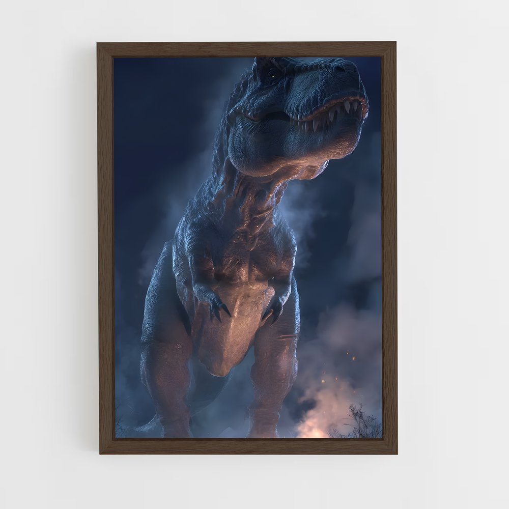 ap-tyrannosaurus rex-3 cadre Bois foncé