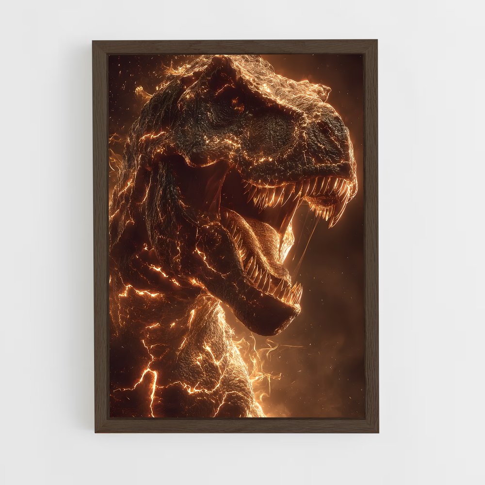 ap-tyrannosaurus rex-4 cadre Bois foncé