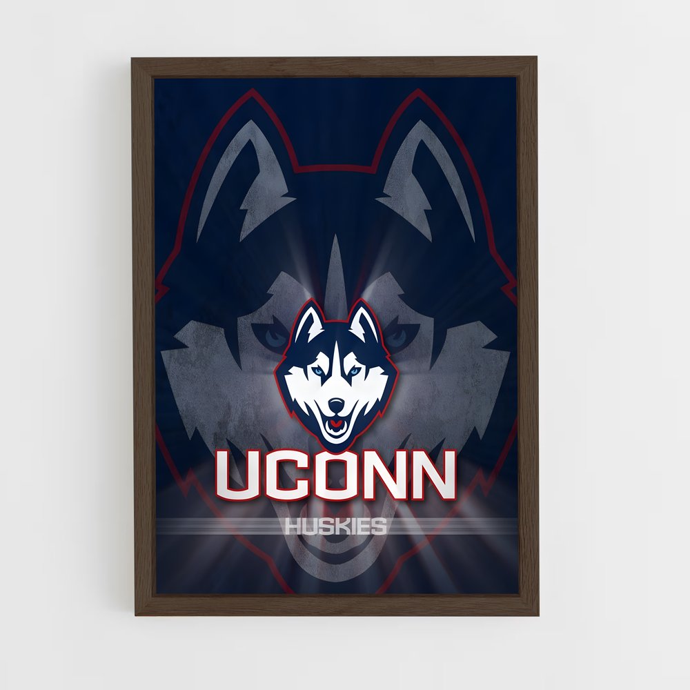 ap-uconn huskies-3 cadre Bois foncé
