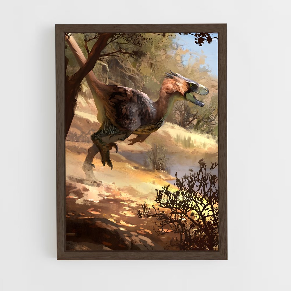 ap-utahraptor-1 cadre Bois foncé