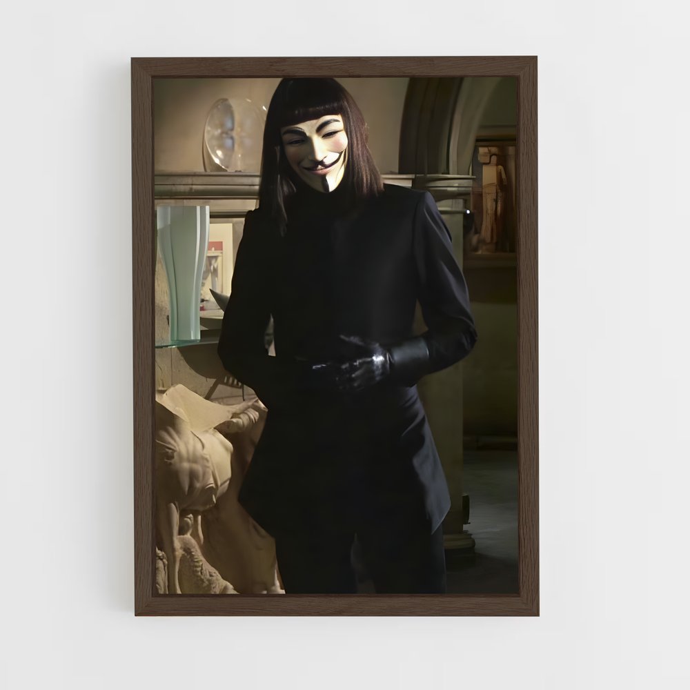 ap-v for vendetta-1 cadre Bois foncé