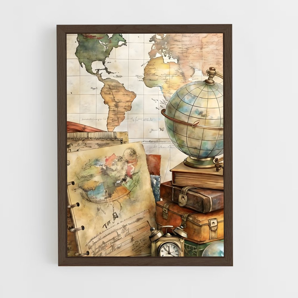 ap-vintage travel-13 cadre Bois foncé