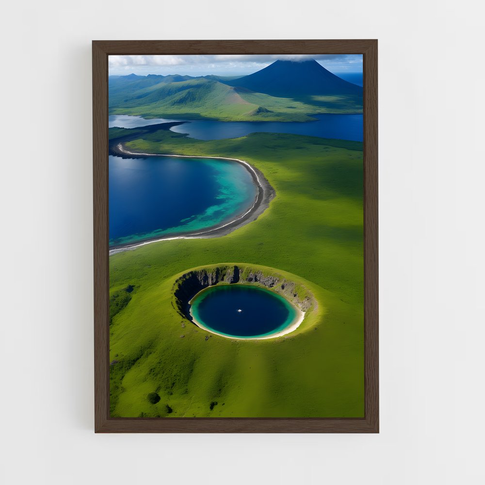 ap-volcanic islands-14 cadre Bois foncé