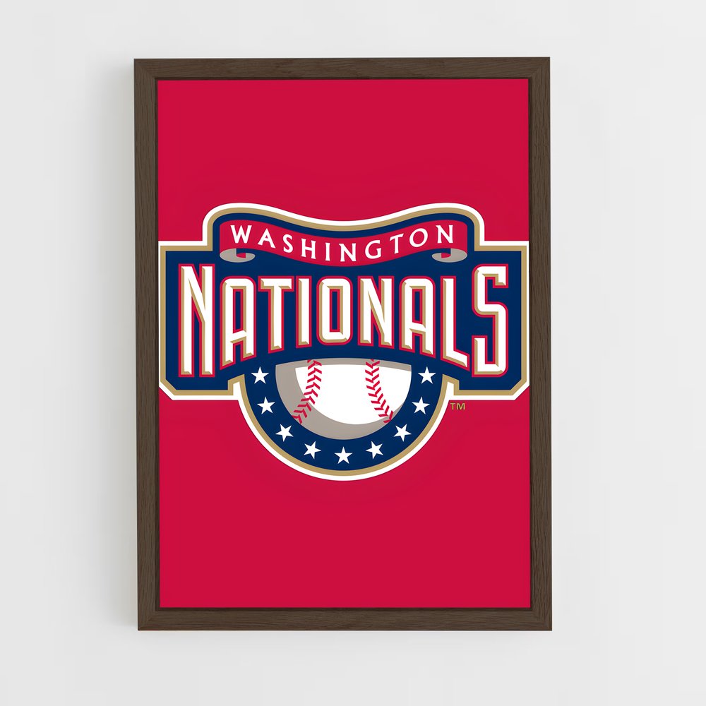 ap-washington nationals-2 cadre Bois foncé