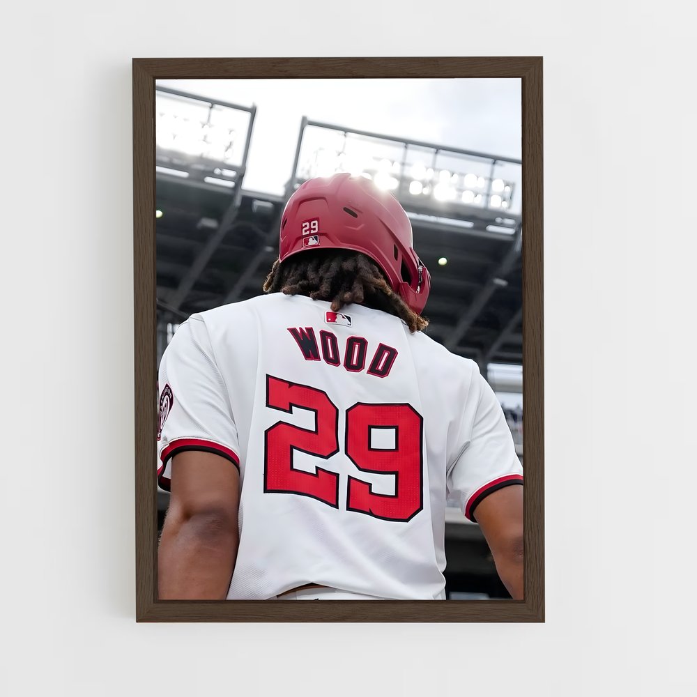 ap-washington nationals-4 cadre Bois foncé
