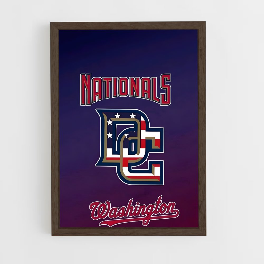 ap-washington nationals-7 cadre Bois foncé