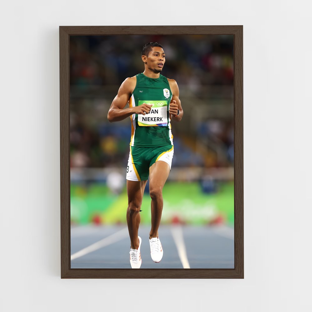 ap-wayde van niekerk-1 cadre Bois foncé