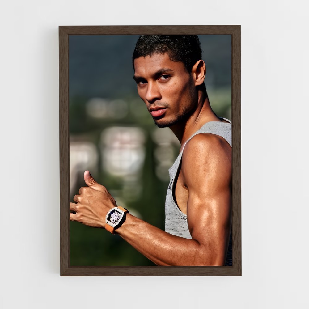 ap-wayde van niekerk-3 cadre Bois foncé
