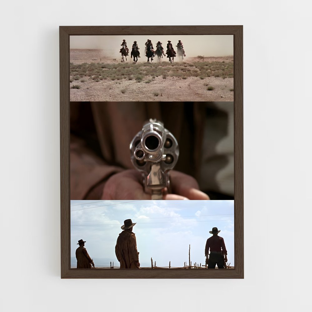 ap-western movie-3 cadre Bois foncé