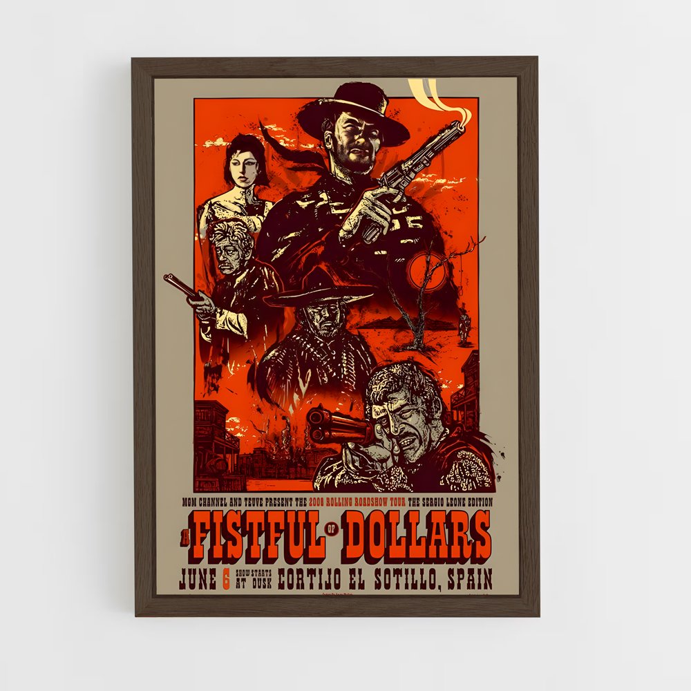 ap-western movie-4 cadre Bois foncé