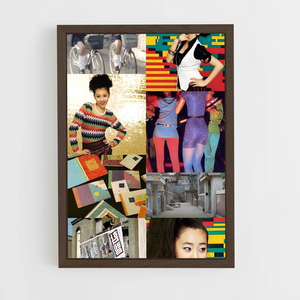 ap-wonder girls-4 cadre Bois foncé