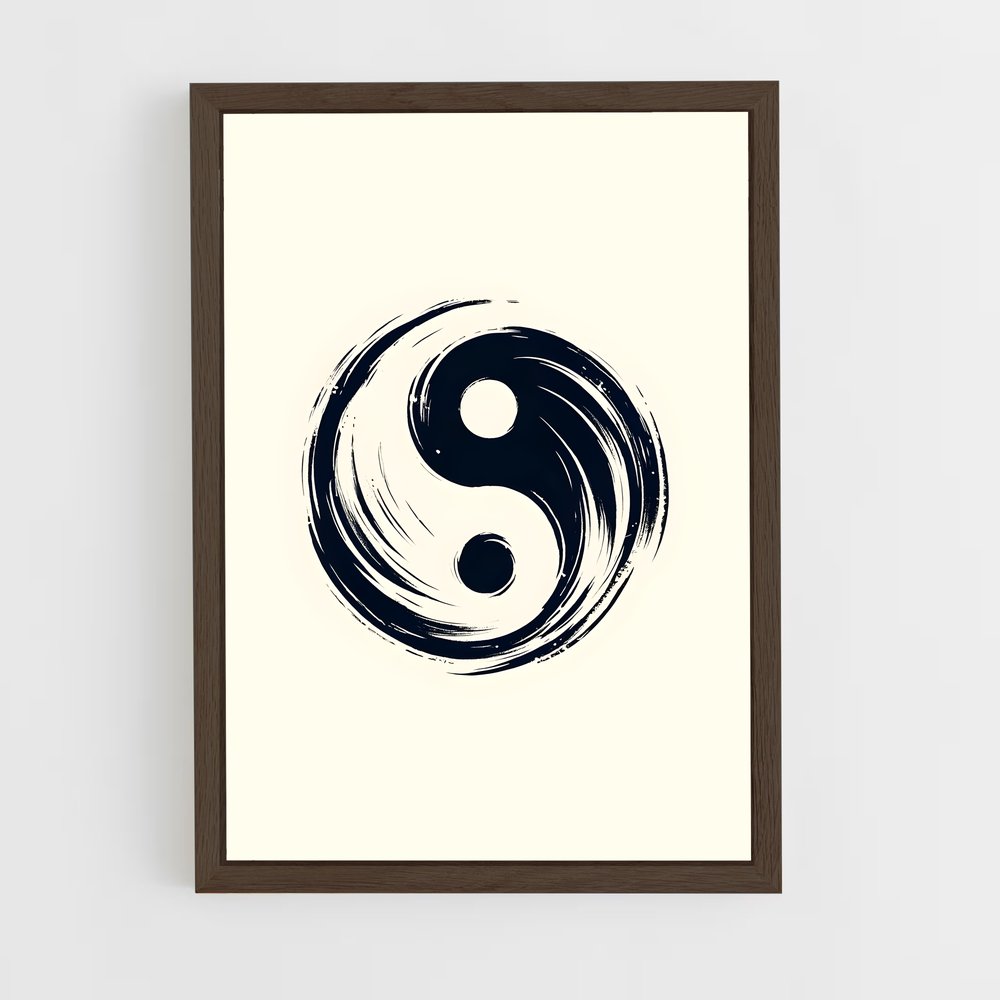 ap-yin yang-2 cadre Bois foncé