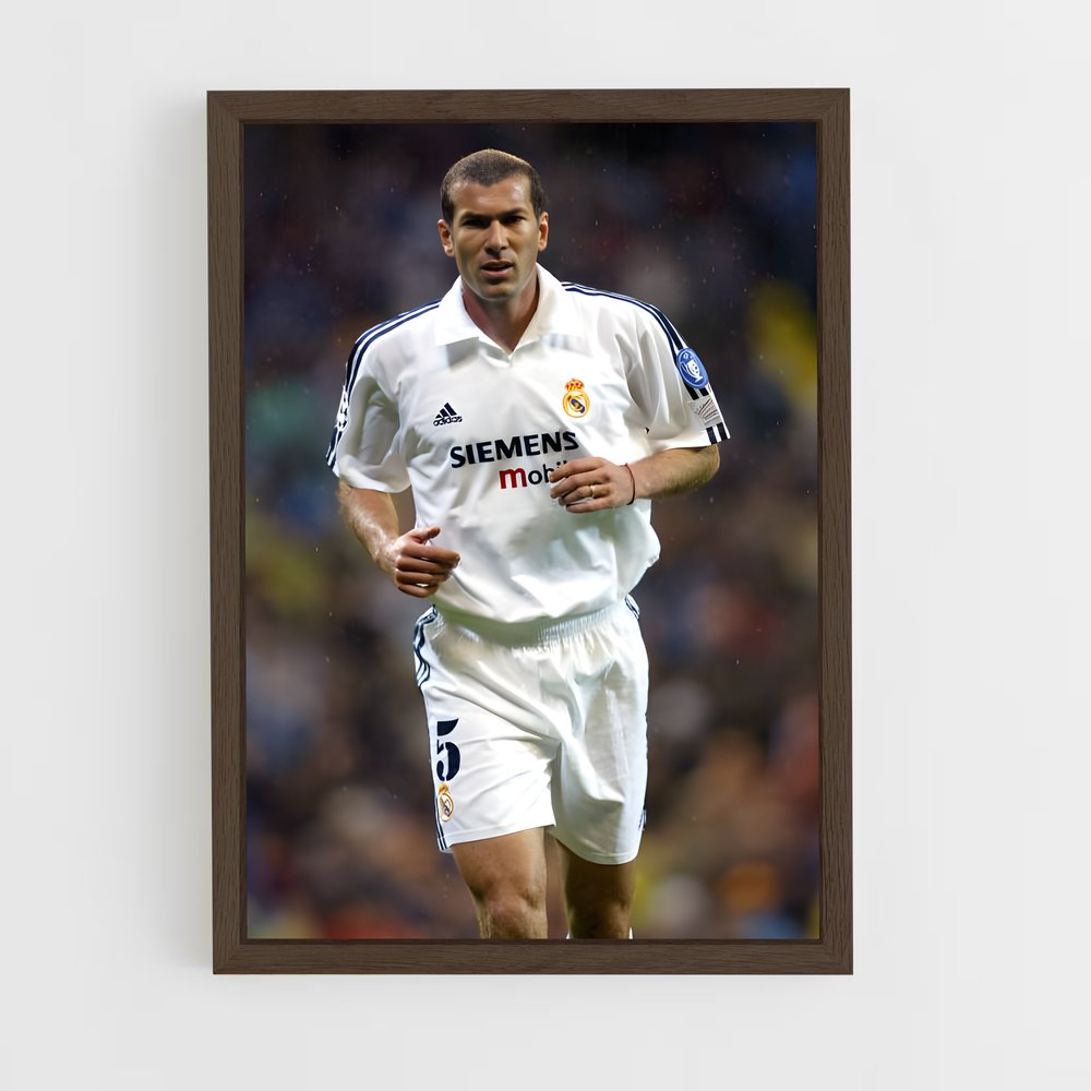 ap-zinedine zidane-7 cadre Bois foncé