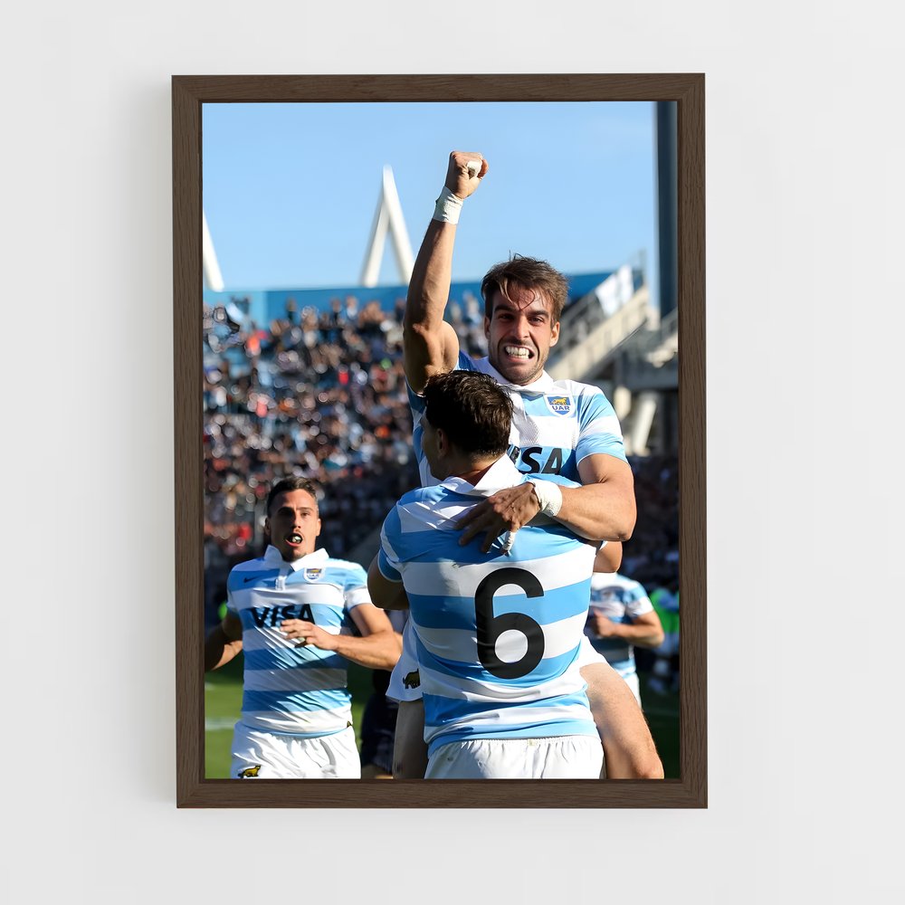 argentina-rugby-1 cadre Bois foncé