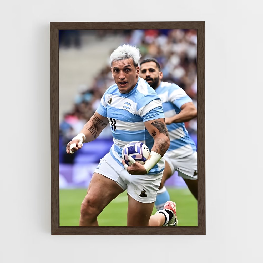 argentina-rugby-2 cadre Bois foncé