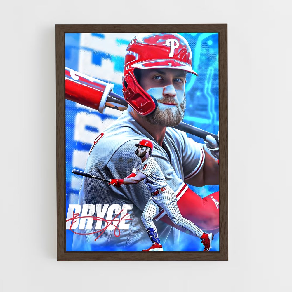 baseball-3 cadre Bois foncé