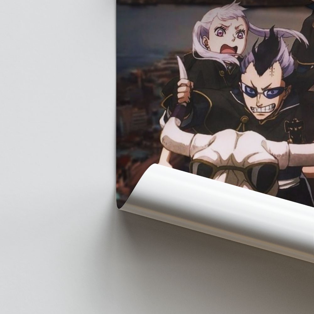 Poster Zwarte klaver motorfiets