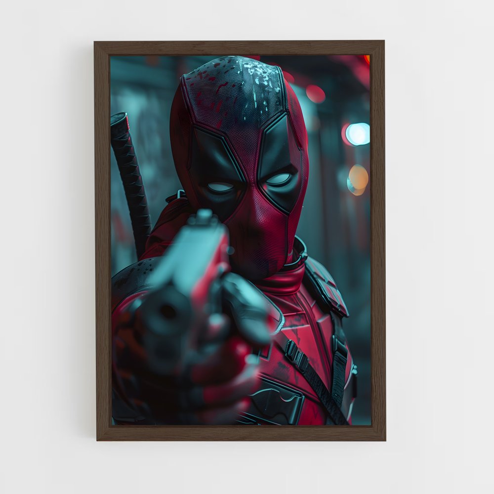deadpool-10 cadre Bois foncé