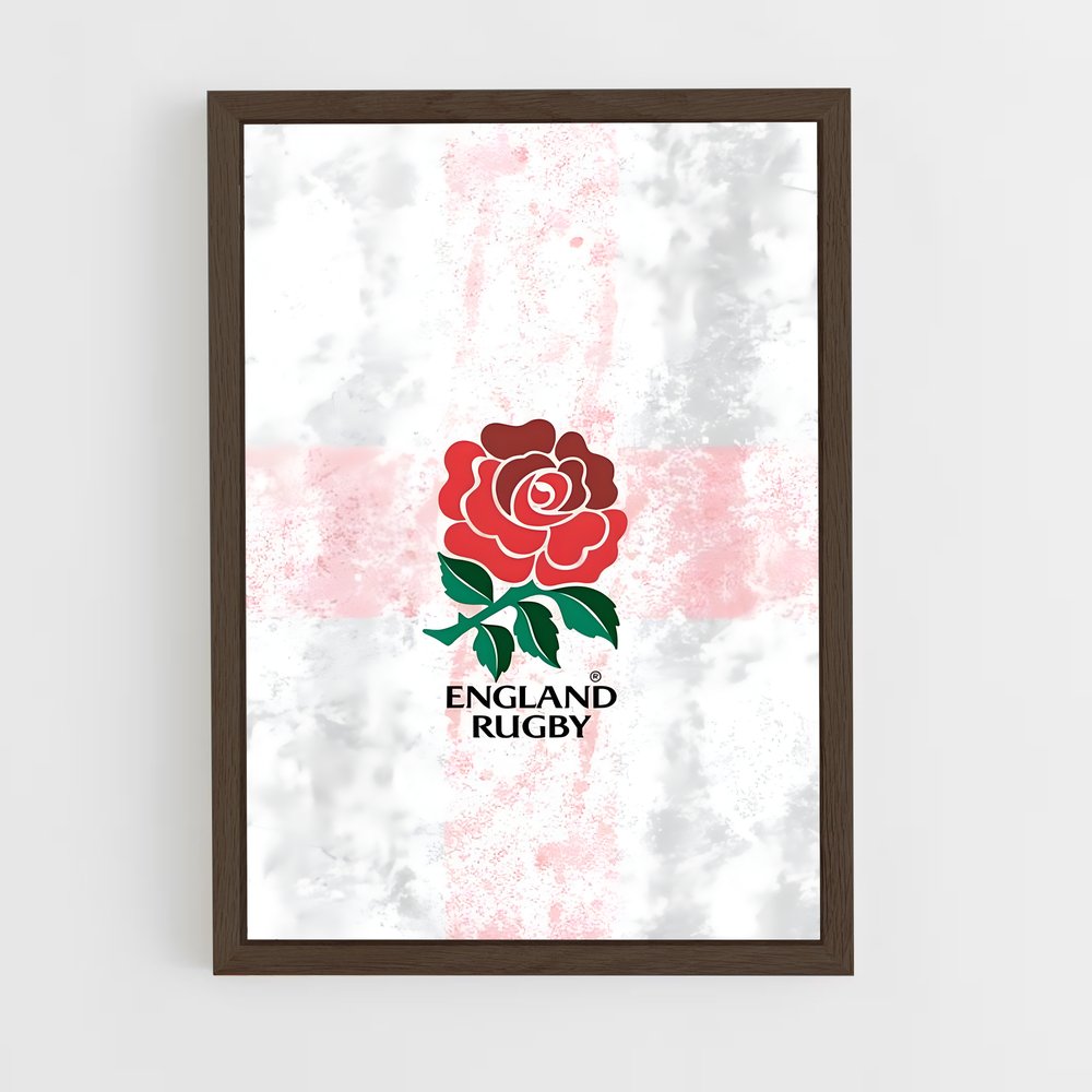 england-rugby-7 cadre Bois foncé