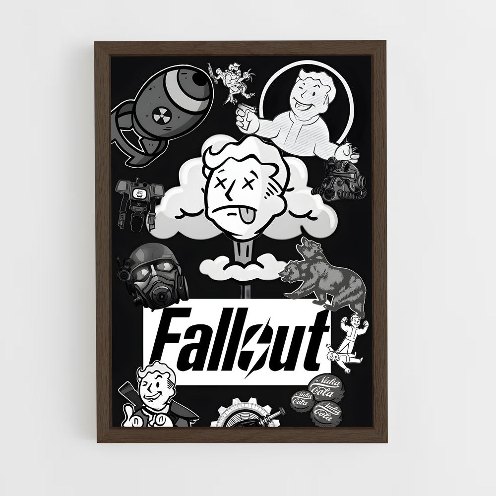fallout-6 cadre Bois foncé