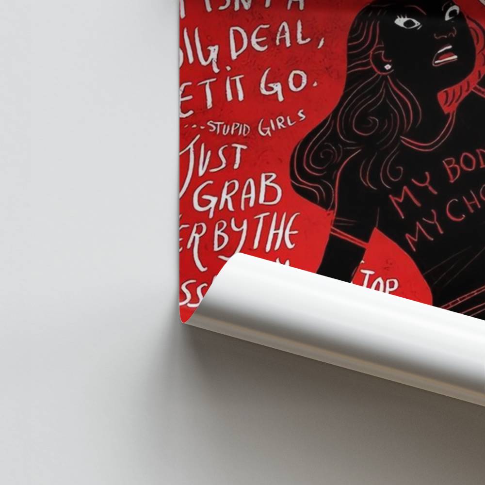 Poster vrouwelijk woord