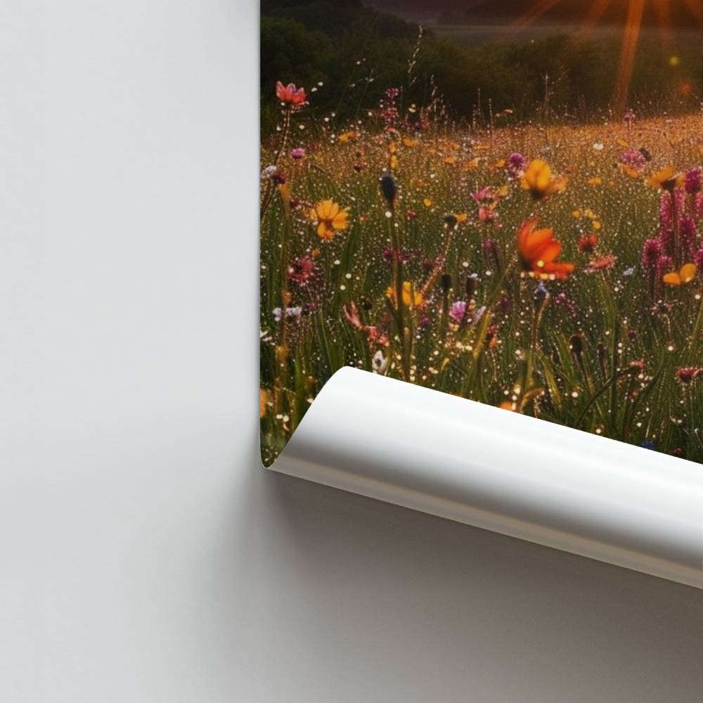 Bloeiende zon-poster
