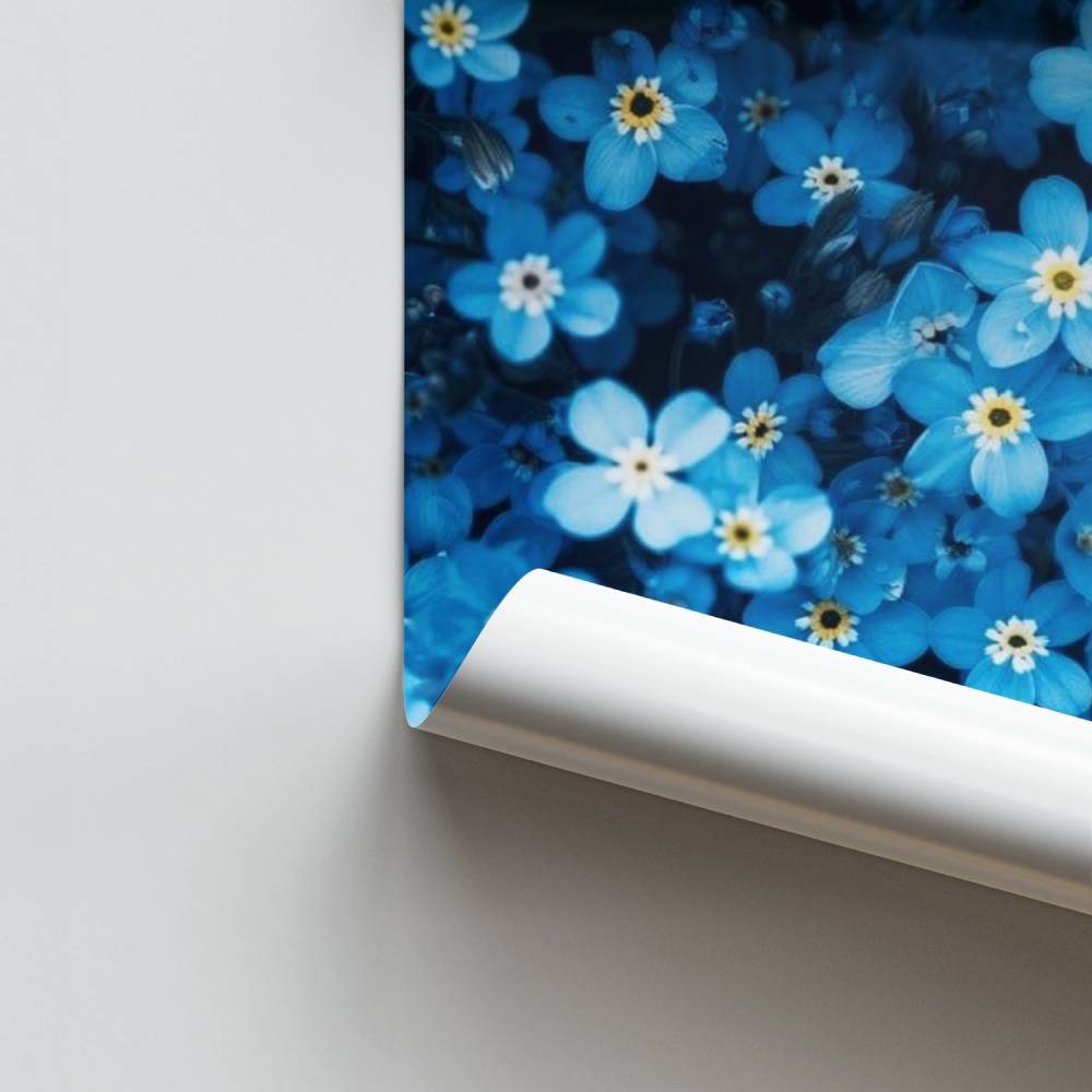 Poster Blauw vergeet-mij-nietje