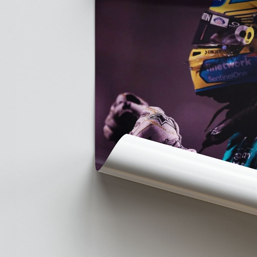 Poster Fernando Alonso-handtekening