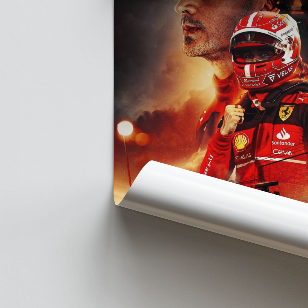 Affiche Charles Leclerc F1