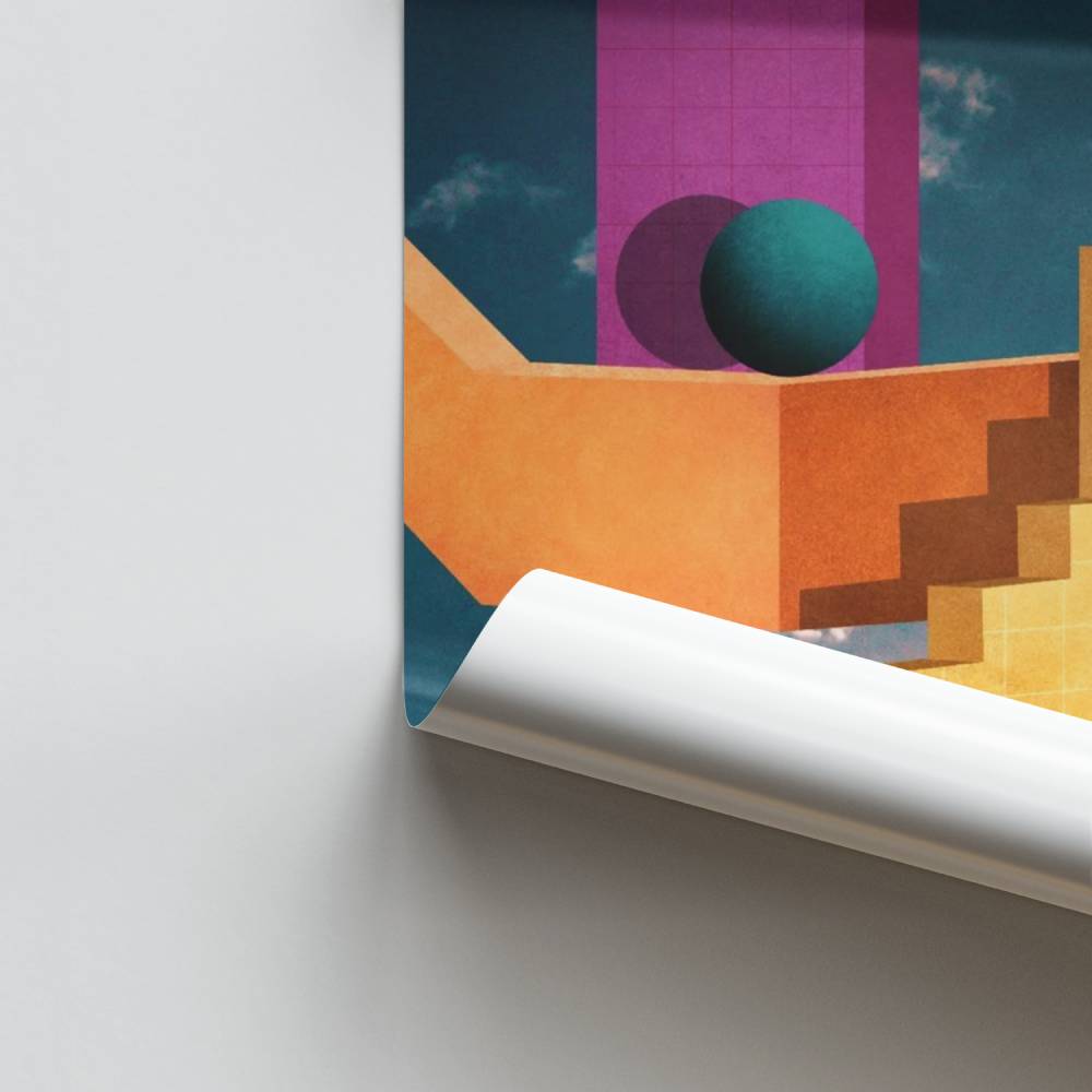Geometrische hoogteposter