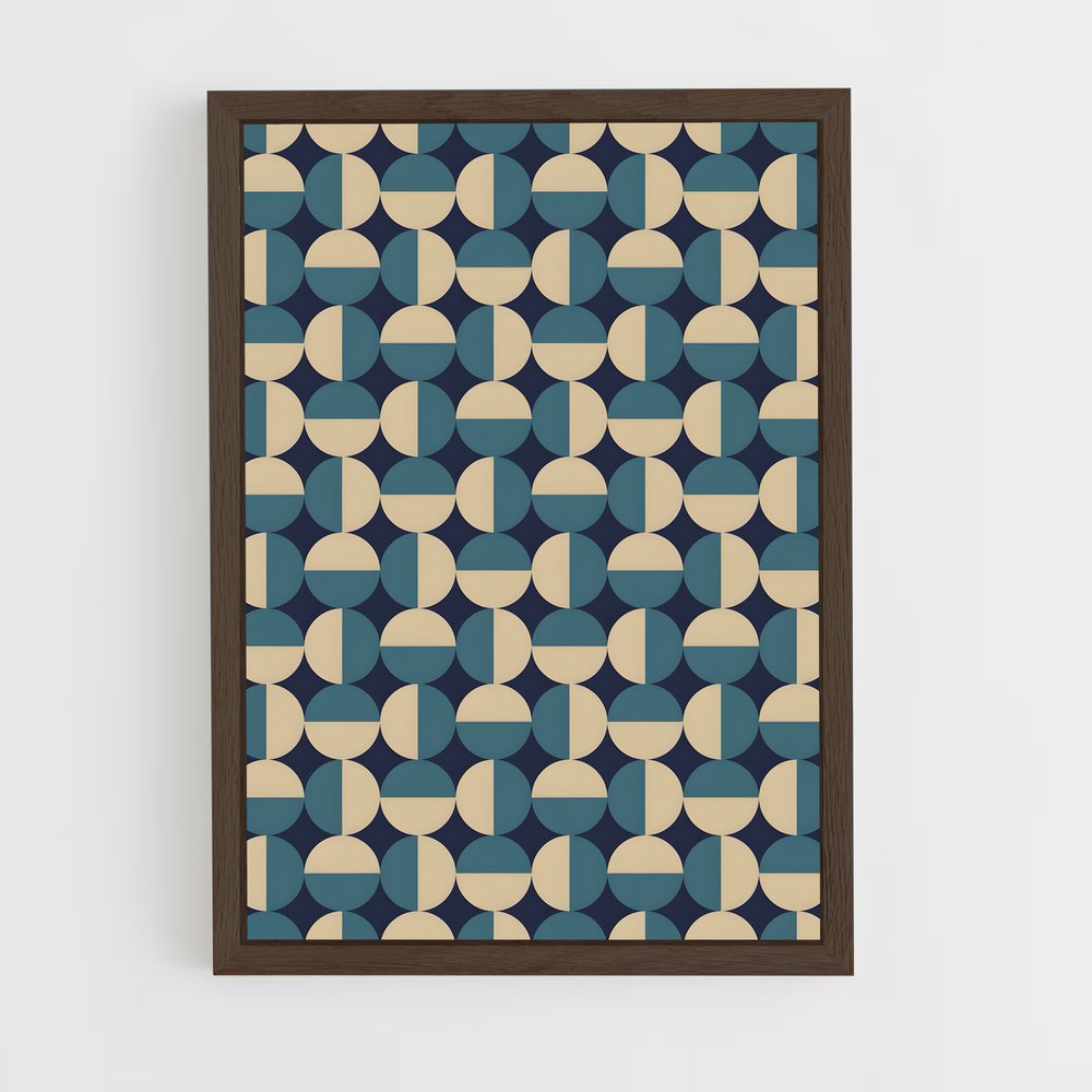 geometric-6 cadre Bois foncé
