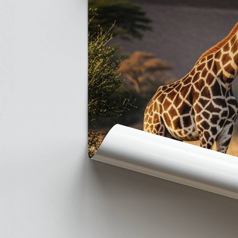 Serengeti giraffe-poster