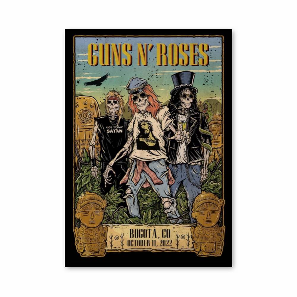 Poster Guns N' Roses Bogotá 2022