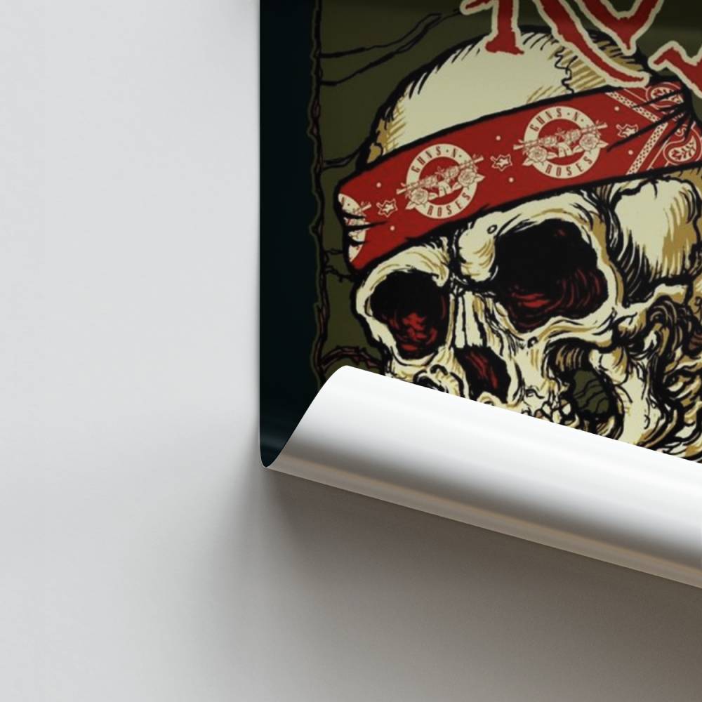 Poster Schedel en rozen