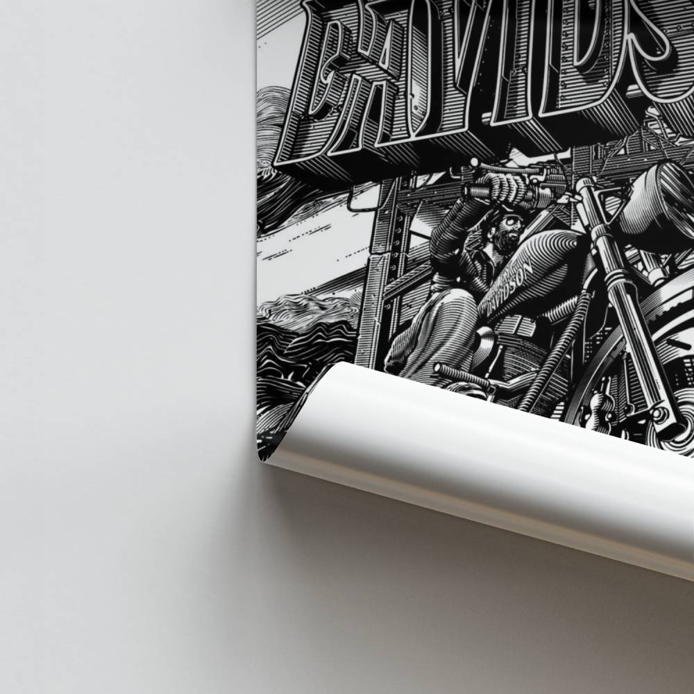 Affiche Harley Davidson Chrono