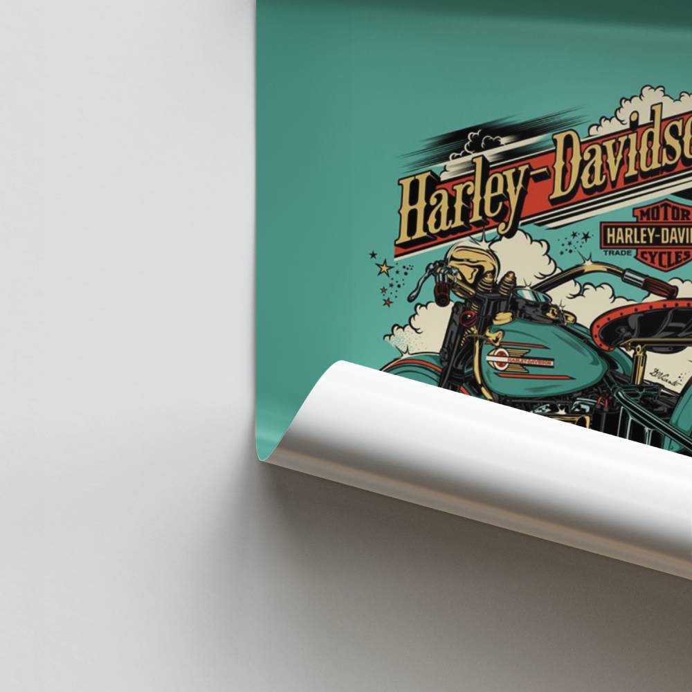 Affiche Retro Harley-Davidson