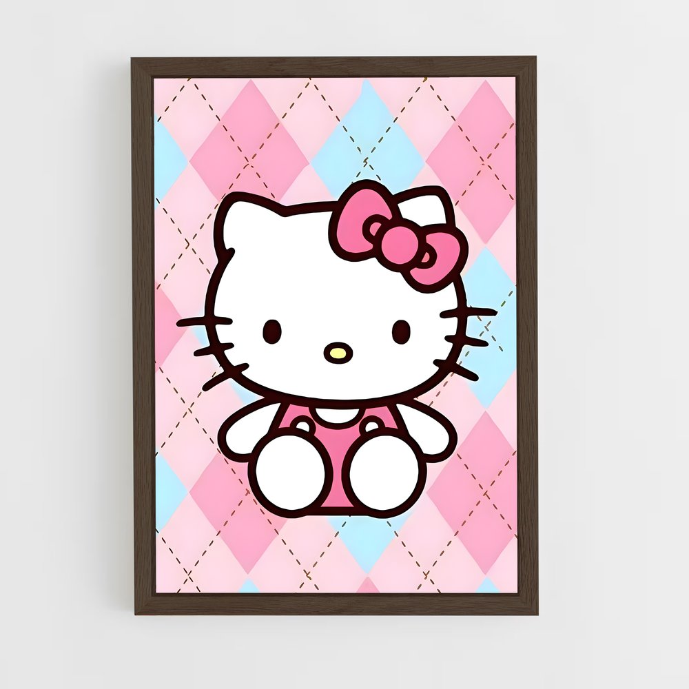 hello-kitty-12 cadre Bois foncé