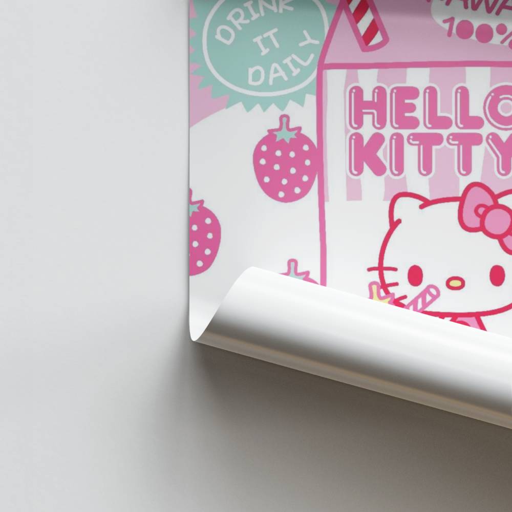 Poster Hello Kitty Aardbei