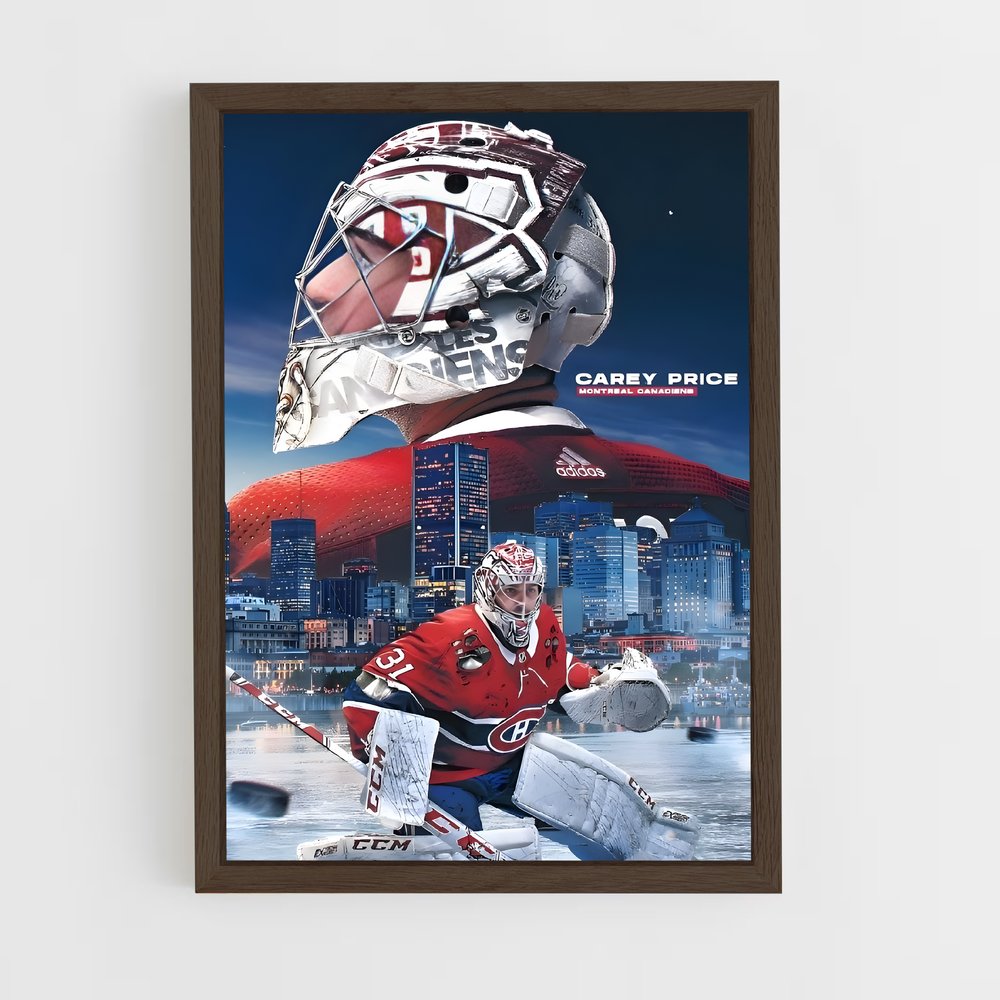 hockey-37 cadre Bois foncé
