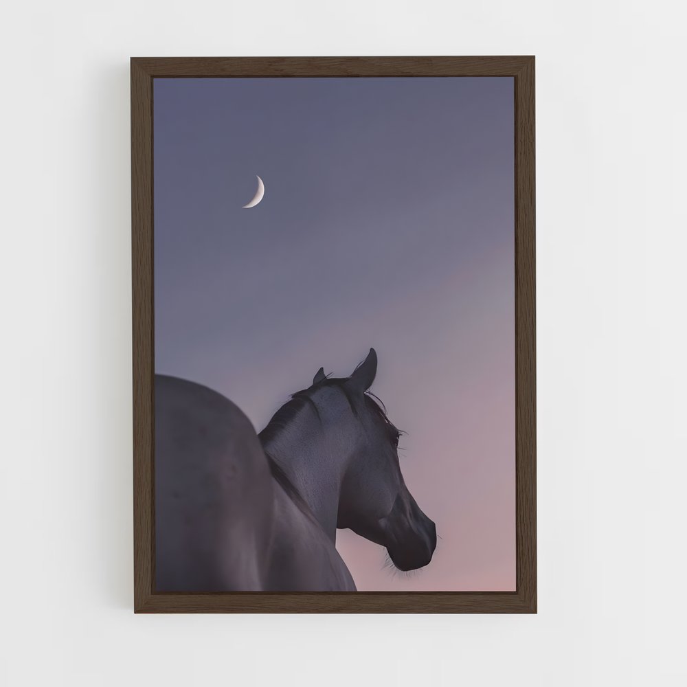 horse-1 cadre Bois foncé