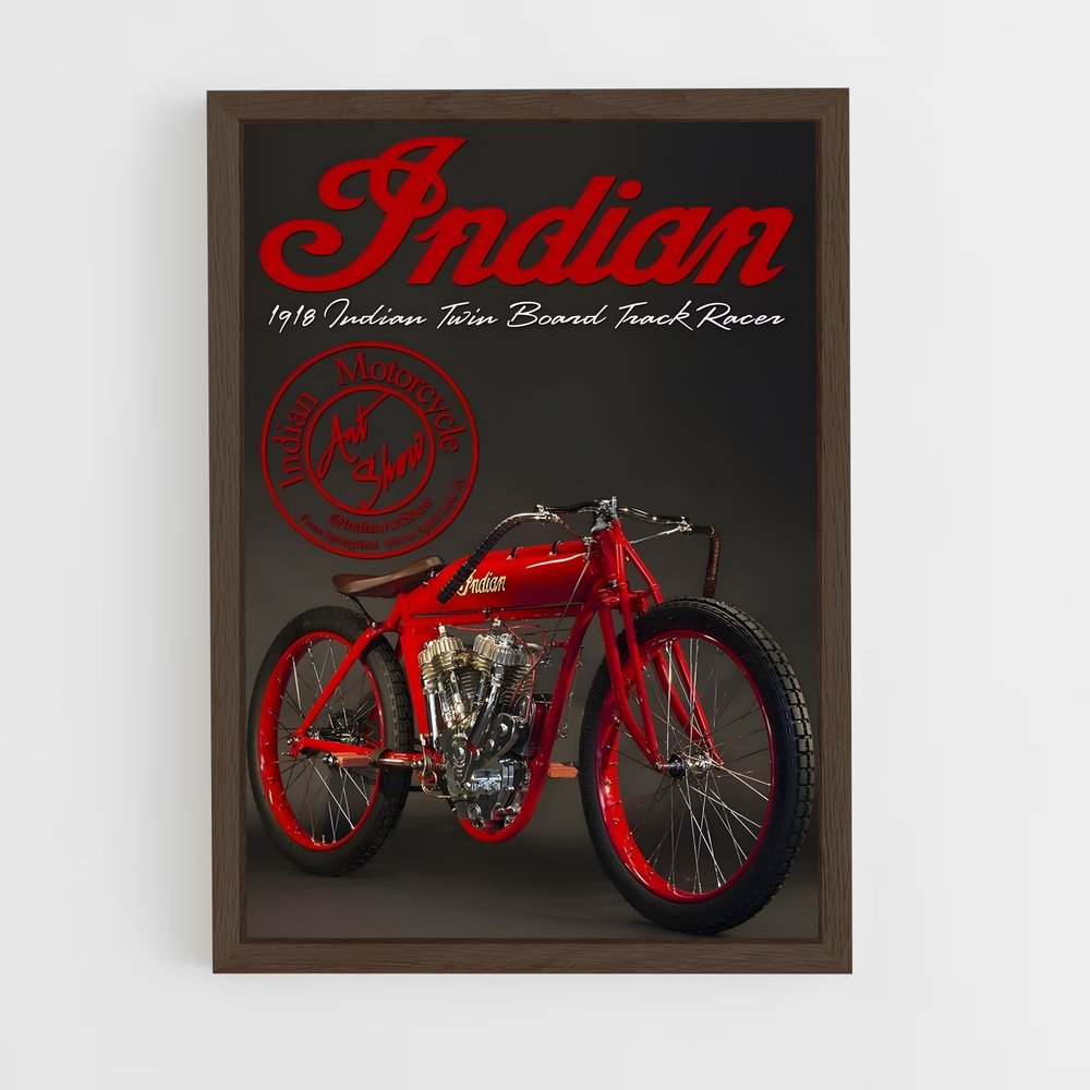 indian-motorcycle-4 cadre Bois foncé