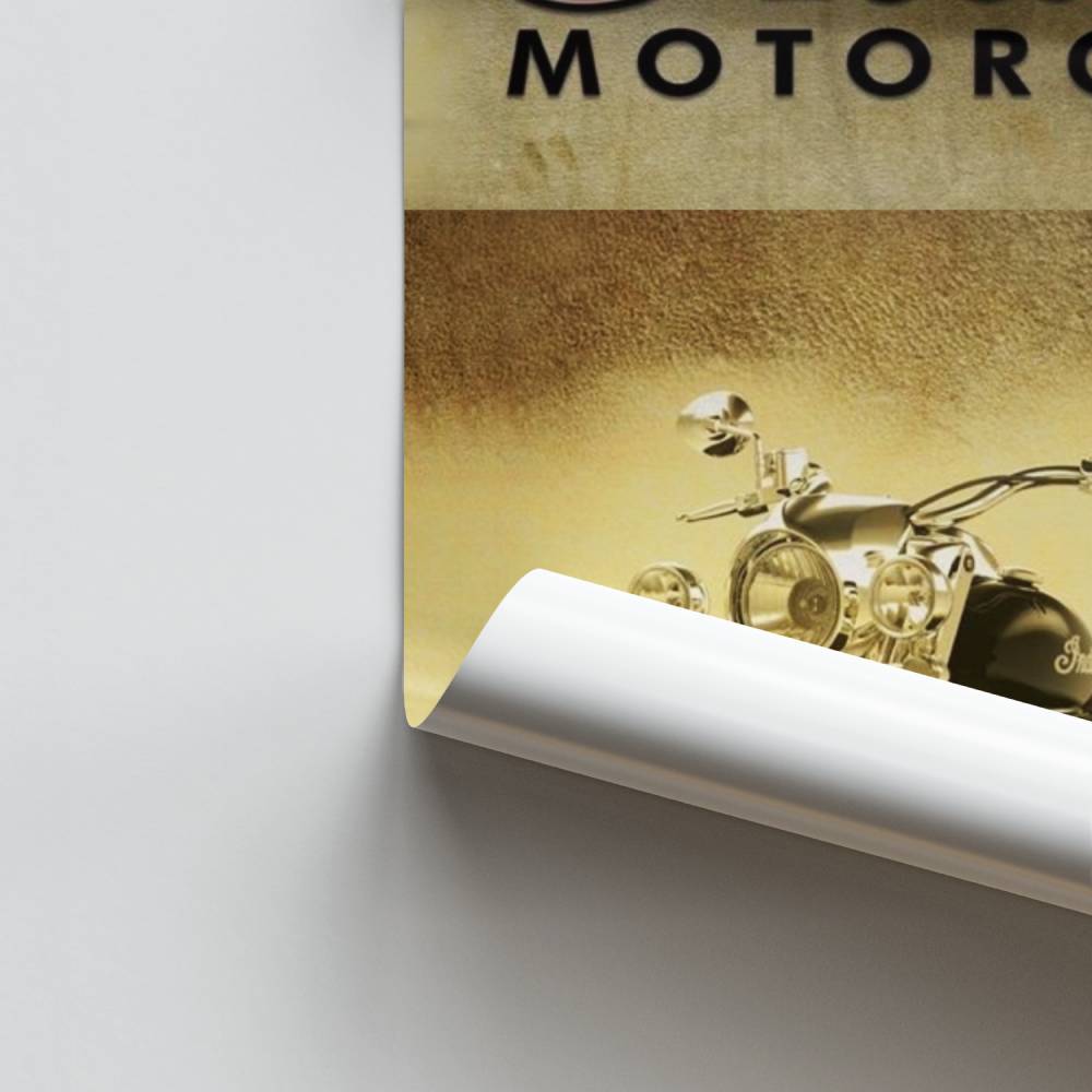 Indiase vintage motorfiets poster