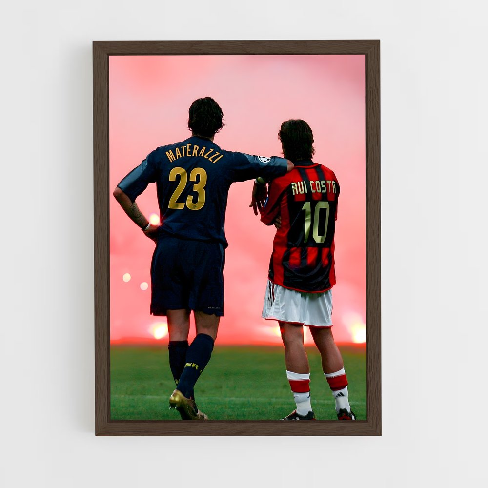 inter-milan-4 cadre Bois foncé