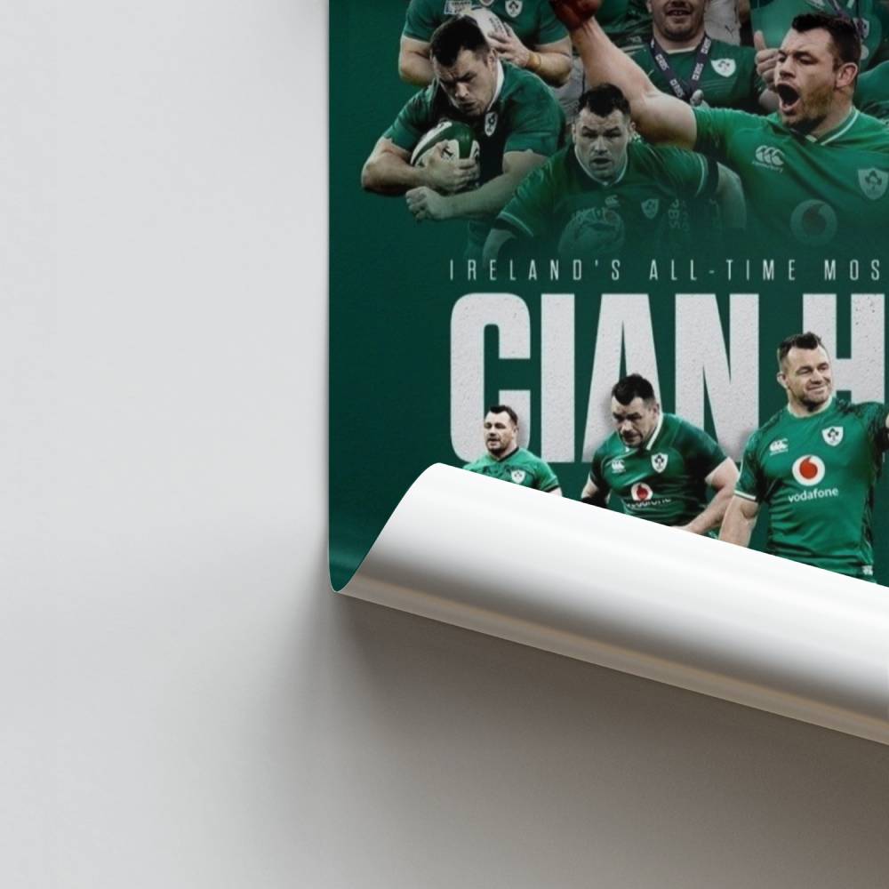 Poster Héros du Rugby Irlandais
