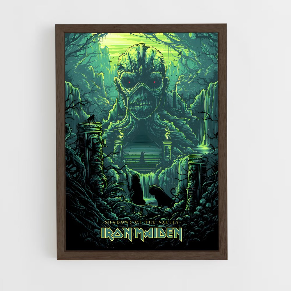 iron-maiden-4 cadre Bois foncé