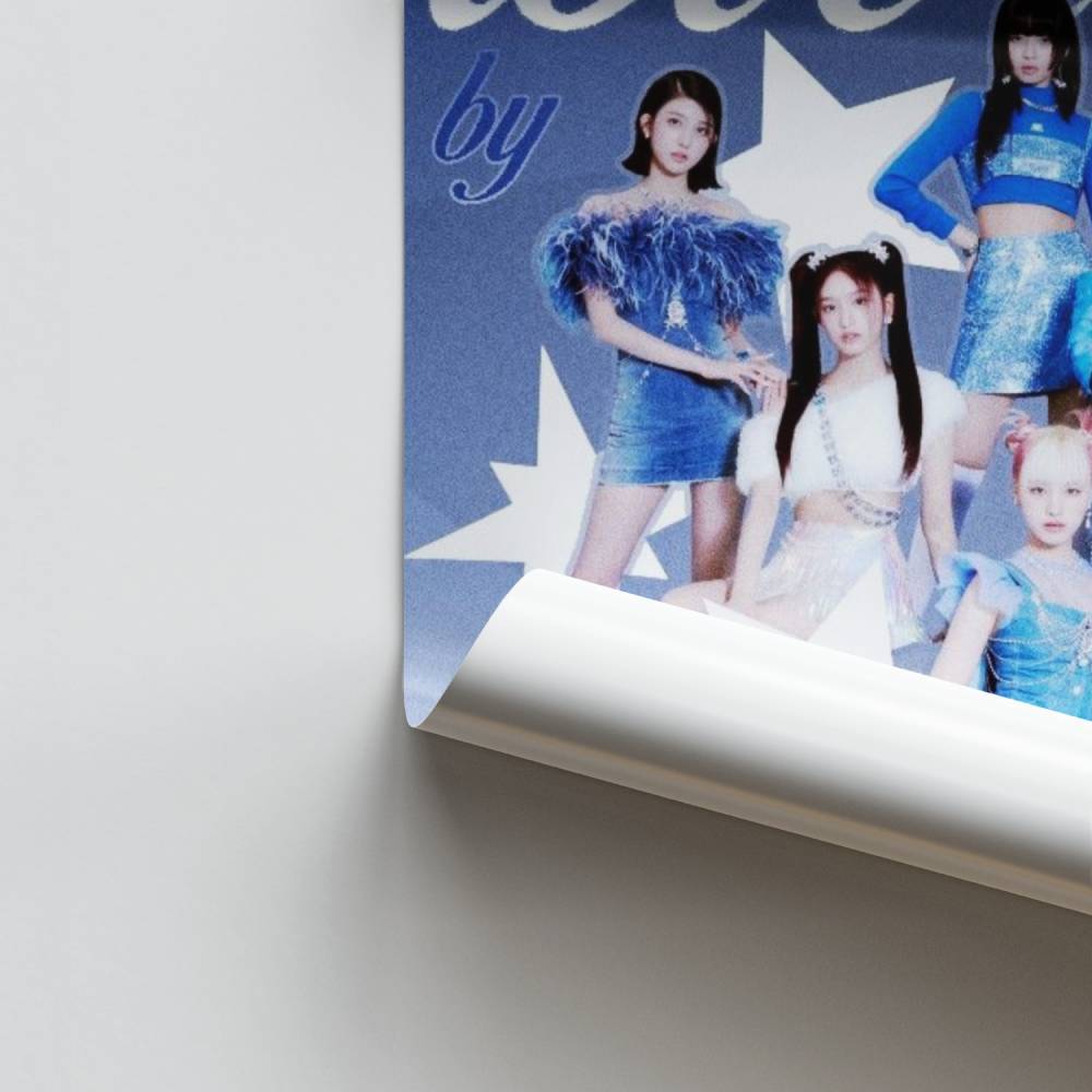 Blauwe sterrenposter