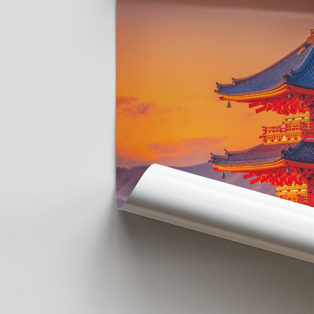 Poster Japan Zonnige Tempel