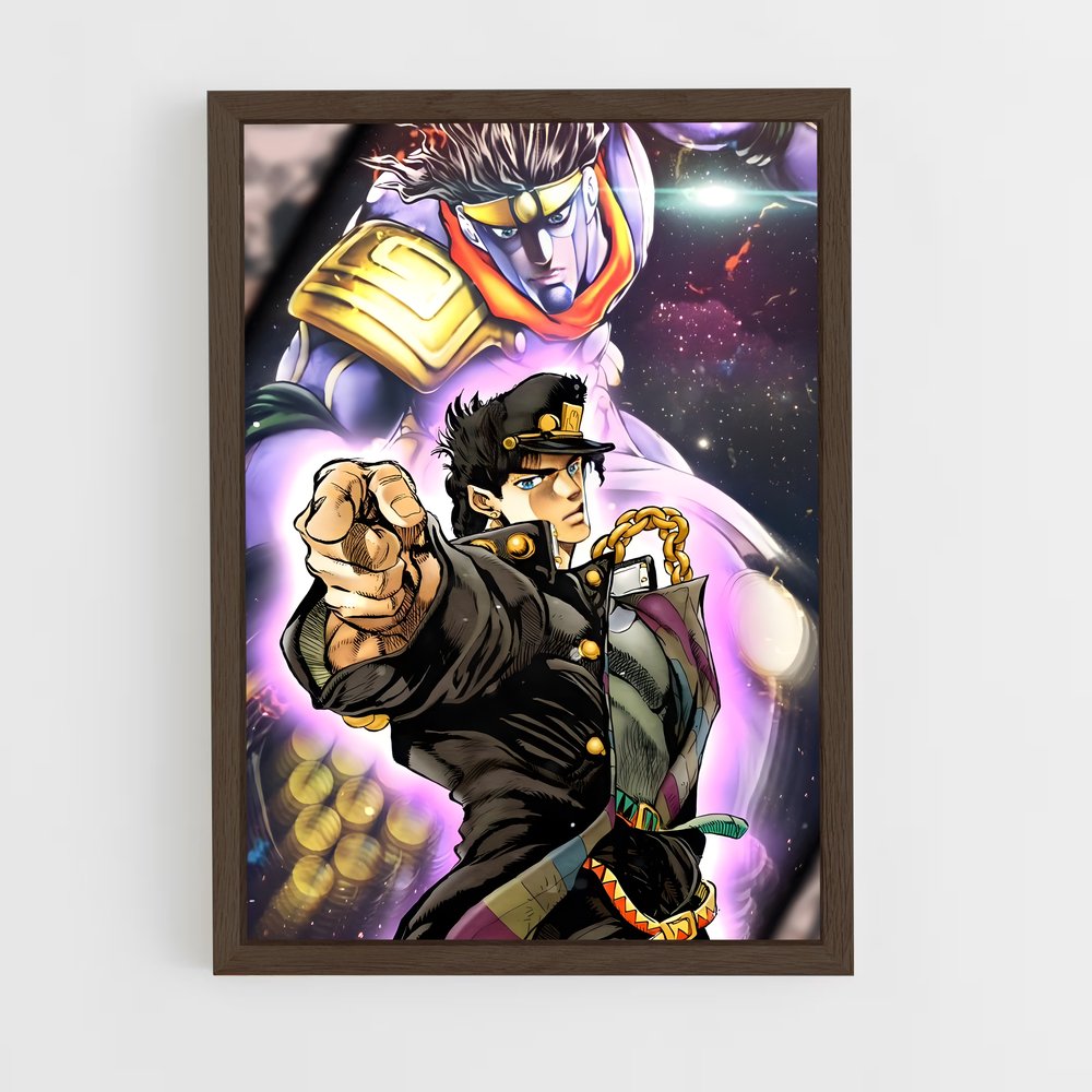 jojo-bizarre-adventure-24 cadre Bois foncé