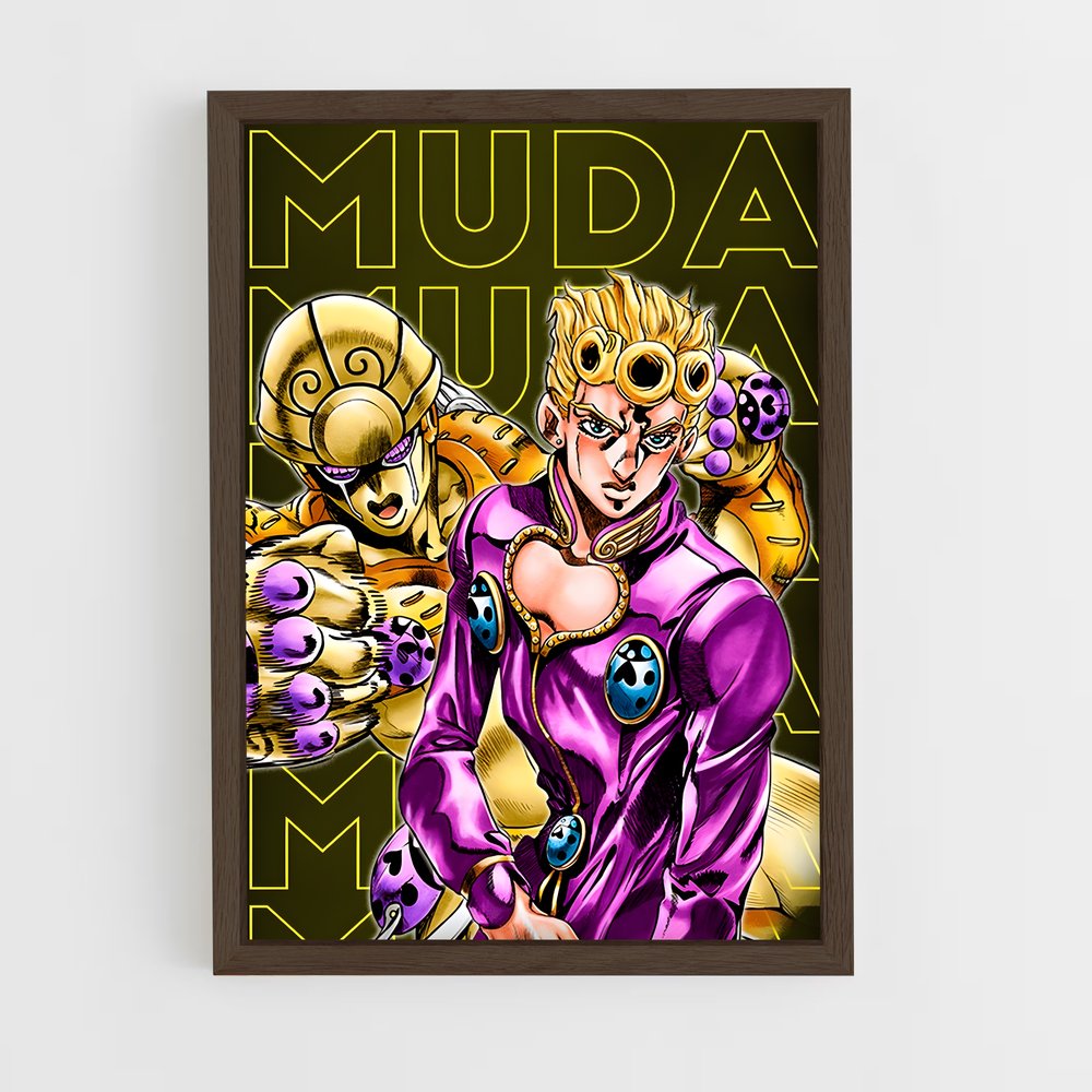 jojo-bizarre-adventure-29 cadre Bois foncé